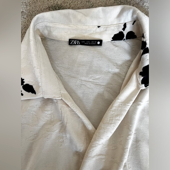 Zara Floral Midi Dress Size L - Picture 4 of 4